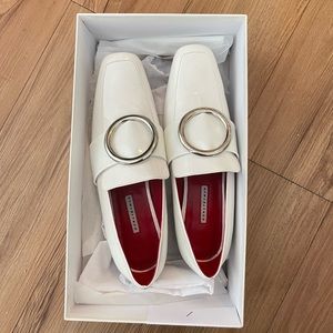 Dorateymur White Patent Leather Loafers
